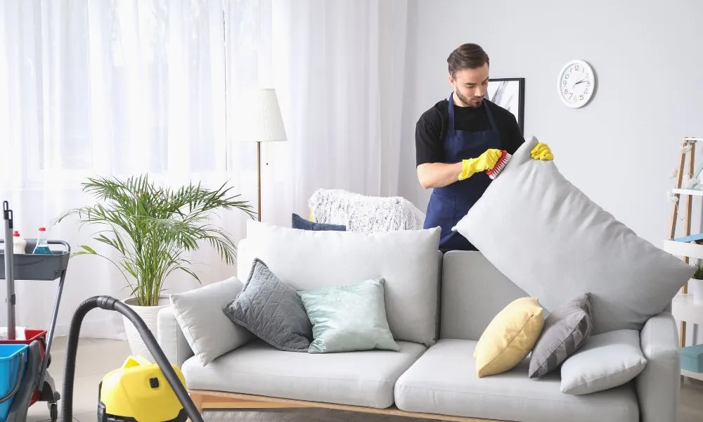How to remove water stains from fabric sofa