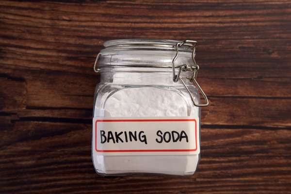 Break down the Oil Stains residue with baking soda