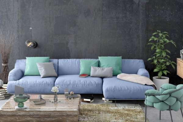 The Soothing Blue-Green Sofa