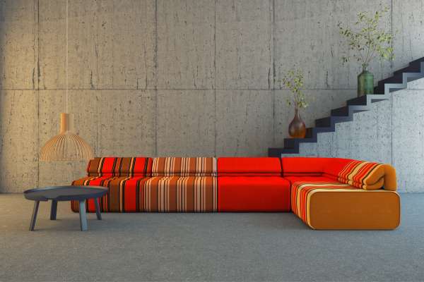 Striped Modular Sofa