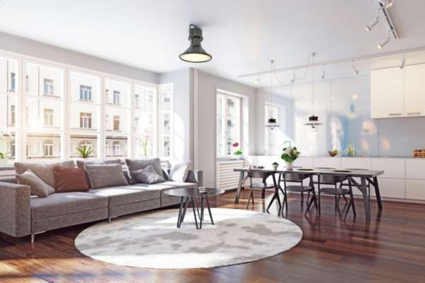 In Large, Open-plan Living And Dining Rooms, Create Empty Space