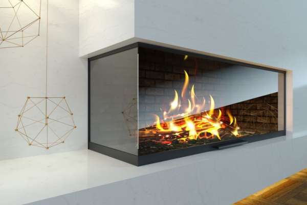 Mirrored Fireplace Surround