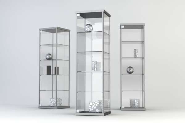 Geometric Shelf Design With Mirrored Sections