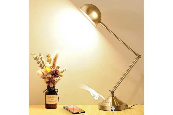 Gold Metal Desk Lamp
