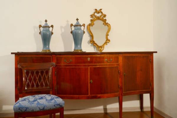 Rococo Revival Dresser With Ornate Mirror