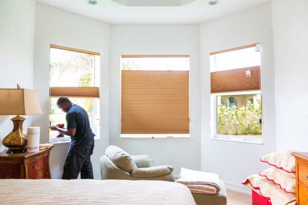 Motorized Shades Living Room Window Treatments For Large Windows