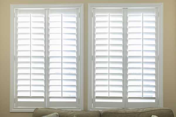 Plantation Shutters Living Room Window Treatments For Large Windows
