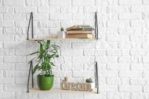 Understand Brick Wall Structure Hang Shelves On Brick Wall