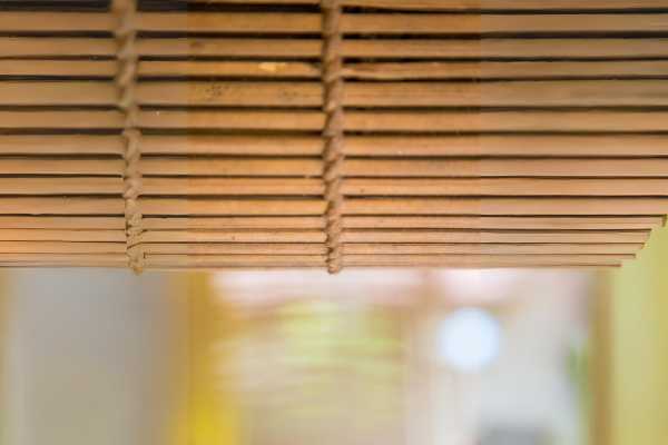 Woven Bamboo Shades Farmhouse Living Room Window Treatments
