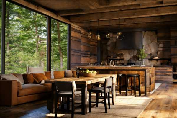 Utilizing Space Efficiently Modern Rustic Living Room Decorating