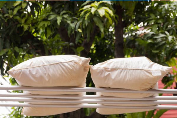 Air Drying the Pillow wash your throw pillows without removable cover