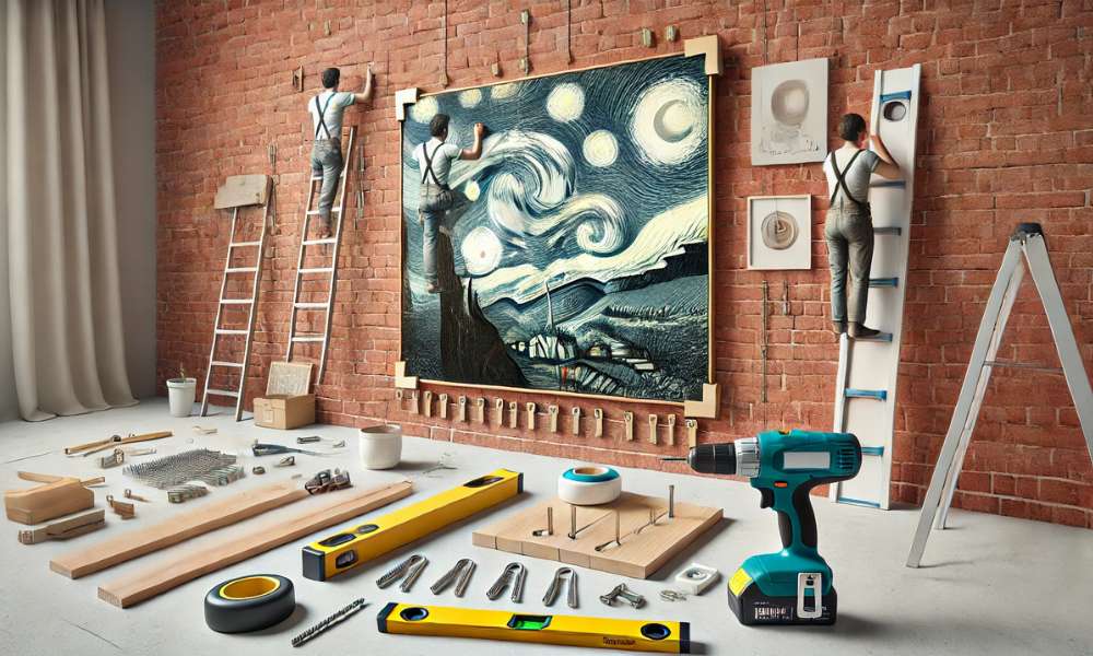 How To Hang Art On Brick Wall