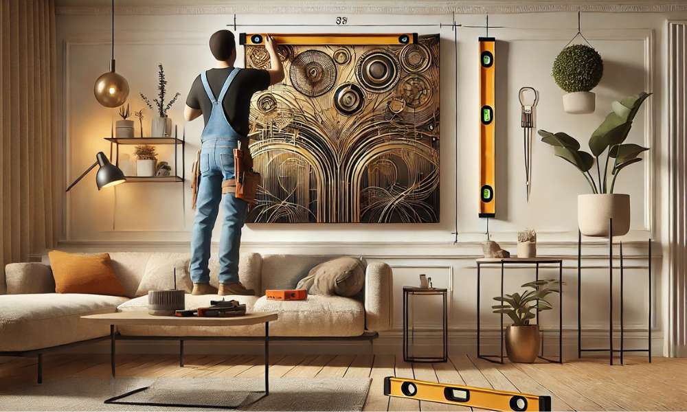 How to hang metal art on wall