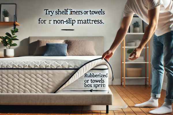 Try Shelf Liners or Towels  How To Stop Mattress From Sliding On Box Spring